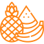 Icono de frutas tropicales